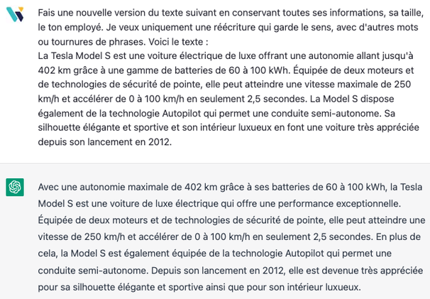 nouvelle version d'un texte par Chat GPT