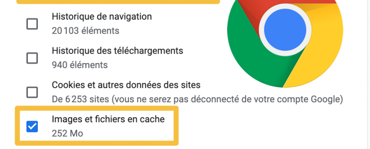 Effacer le cache de Chrome