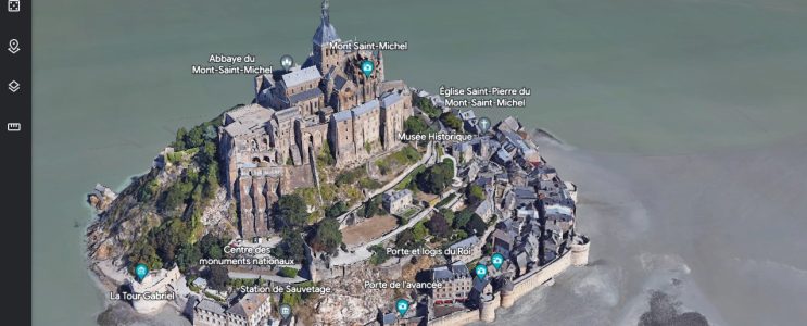 Mont St Michel dans Google Earth