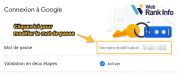 changer le mot de passe Google