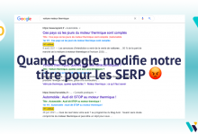 Google modifie le titre d'une page dans les SERP