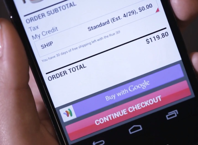 Instant Buy sur Google Wallet