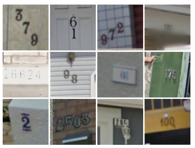Plaques numéros de maisons dans Street View