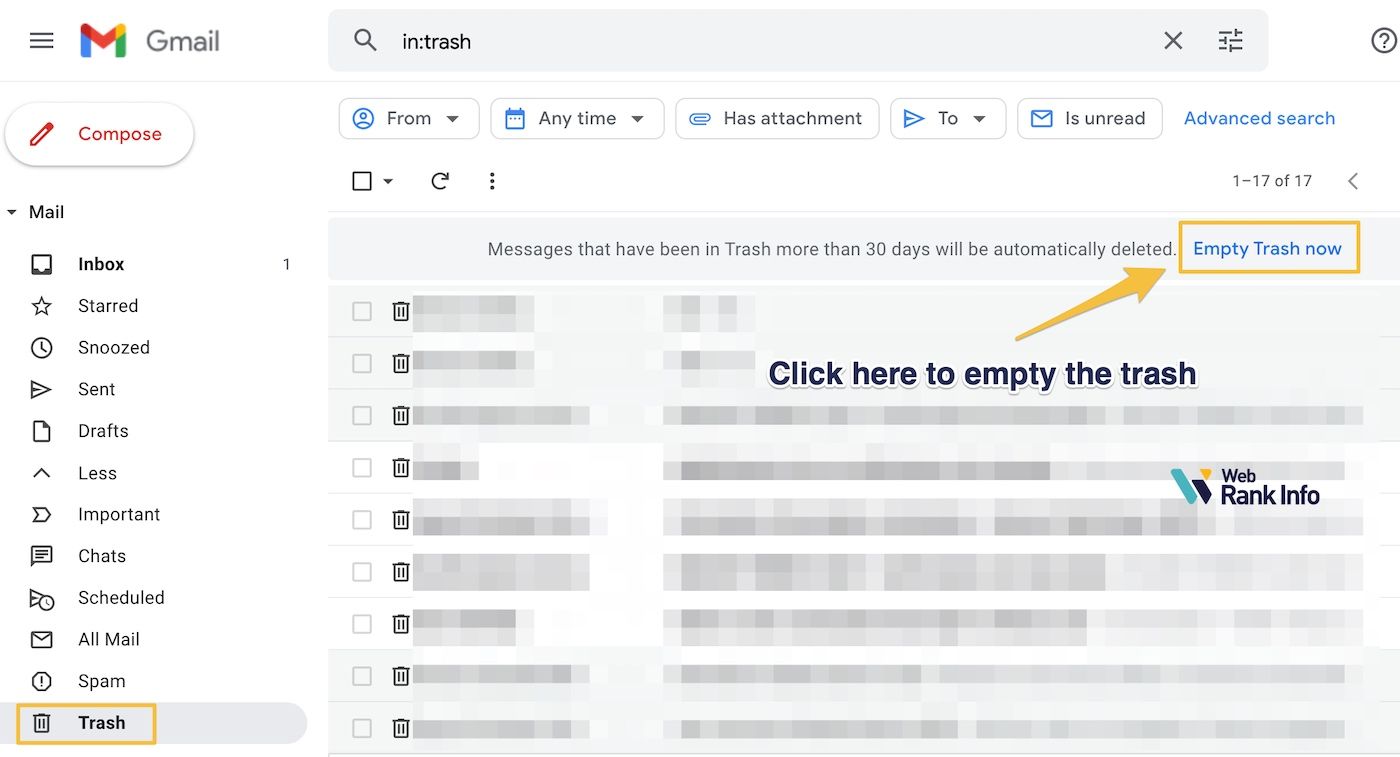 How To Empty Trash In Gmail And Where Is Trash Folder 